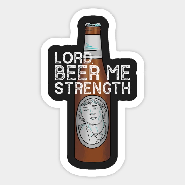 Beer Me Strength Sticker by polliadesign